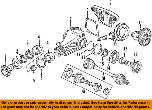 Bmw oem 33107609536 differential pinion seal/seal, pinion