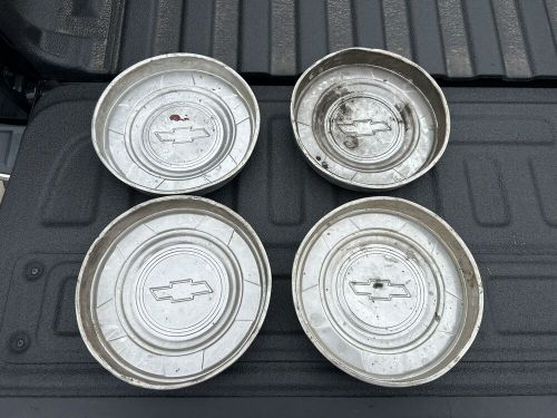 73-87 chevrolet dog dish 10 1/2&#034; hubcaps set of 4 c10 truck van 1/2 ton 15&#034;