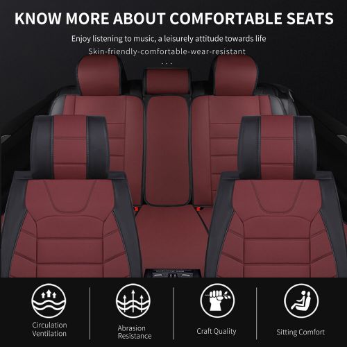 Car seat cover pu leather protector front rear full set 5-sits for chevrolet ss