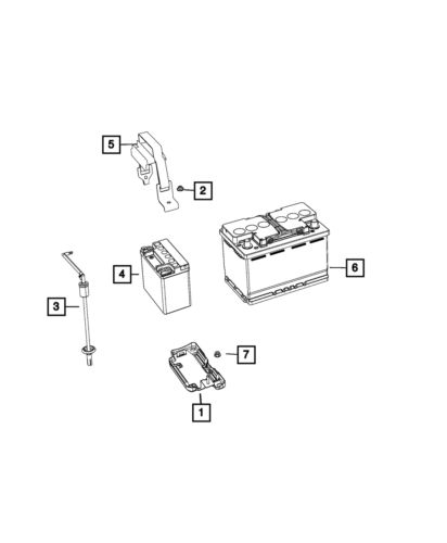 Genuine mopar battery hold down bracket 68263019ab