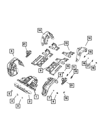 Genuine mopar splash shield right 68440178aa