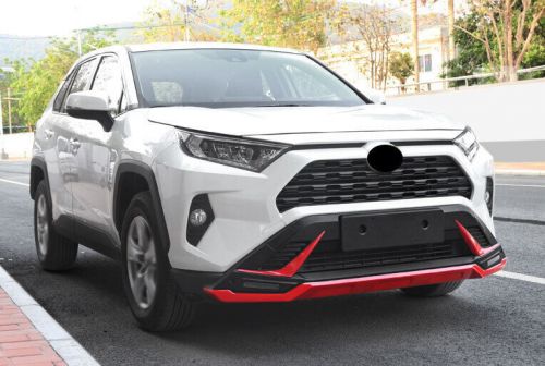 Front bumper fit for toyota rav4 2019 2020-2022 diffuser red black spoiler board