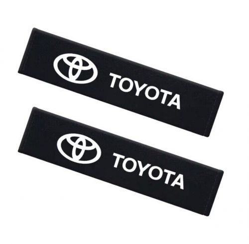 2x toyota car seat belt cover comfort shoulder pads embroidered