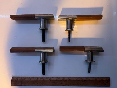 4 marine teak end rail fittings