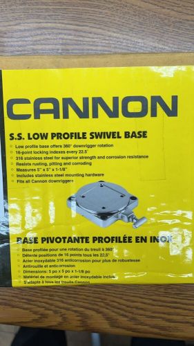 Cannon low profile swivel base, stainless steel