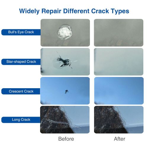 2pcs auto glass nano repair fluid car windshield resin crack tools kit 【us】