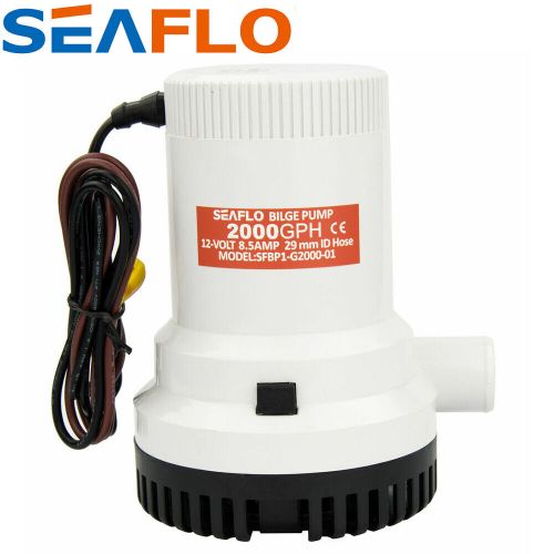 Seaflo 2000gph 12v bilge pump marine boat rv submersible water pump 28mm outlet