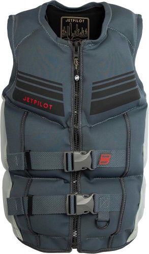 Jetpilot shaun murray neoprene coast guard approved life jacket pfd- grey-2xl