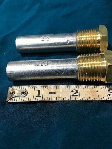 Zincs e-2 5/8&#034; x 2&#034; on  brass plug 1/2&#034; npt with 7/8&#034;hex head