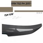 For 2015-2020 bmw f82 m4 psm style high kick carbon fiber trunk lid spoiler wing