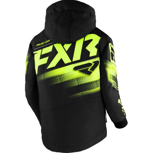 Fxr snowmobile child &amp; youth boost insulated jacket - black/hivis