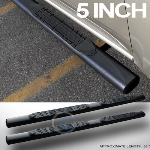 For 99-16 f250/f350 superduty crew 5&#034; oval matte blk side step nerf bars boards