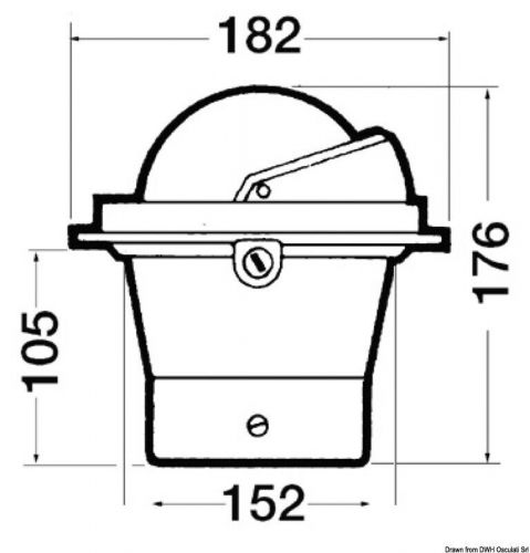 Riviera boat marine compass 5&#034; 130mm for sail boat bollards