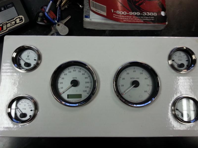 Harley davidson silver face gauge set 2008-2013 touring