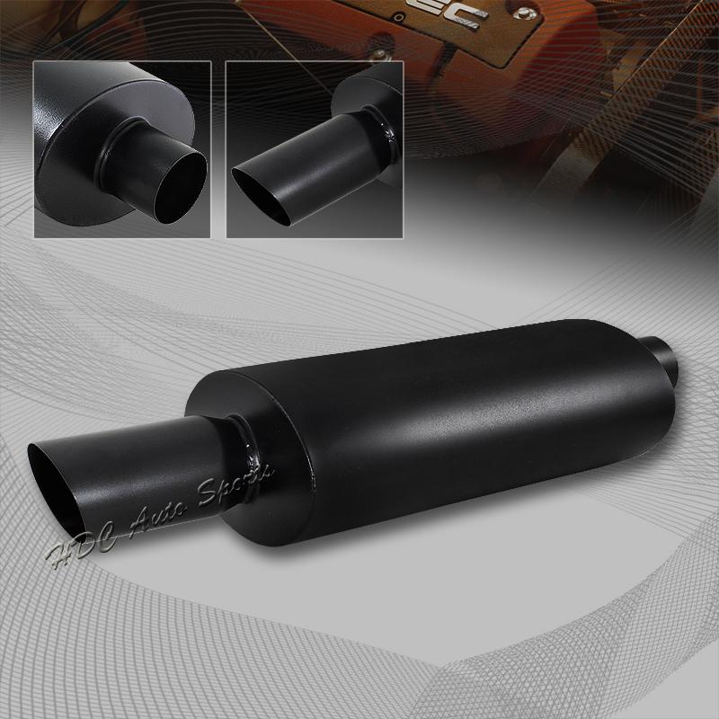 Universal 3" slant tip full ceramic coated 2.5" inlet weld-on muffler exhaust