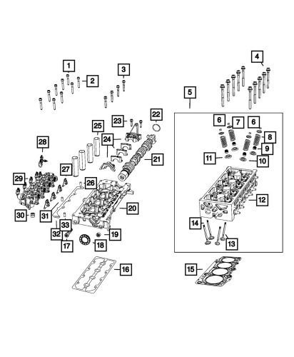 Genuine mopar engine exhaust valve 68187410aa