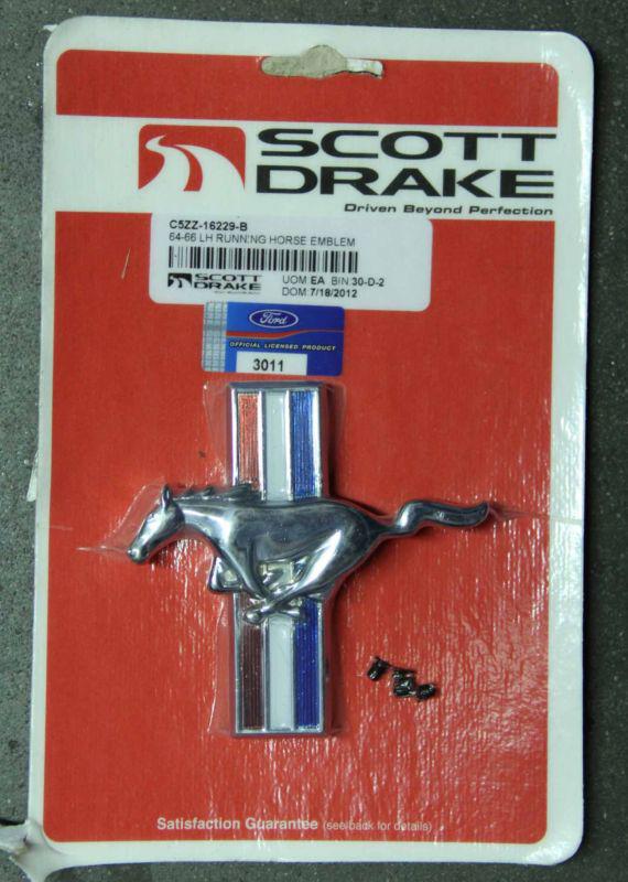 Scott drake 64-66 lh running horse emblem