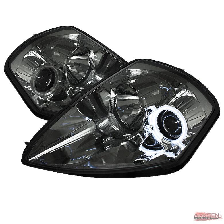 Smoked 00-05 mitsubishi eclipse ccfl halo projector headlights lamp pair set