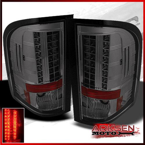 07-13 silverado smoked philips-led perform tail lights rear brake smoke set pair