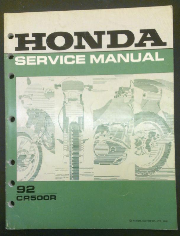 Honda genuine shop / service manual for 1992 cr500r