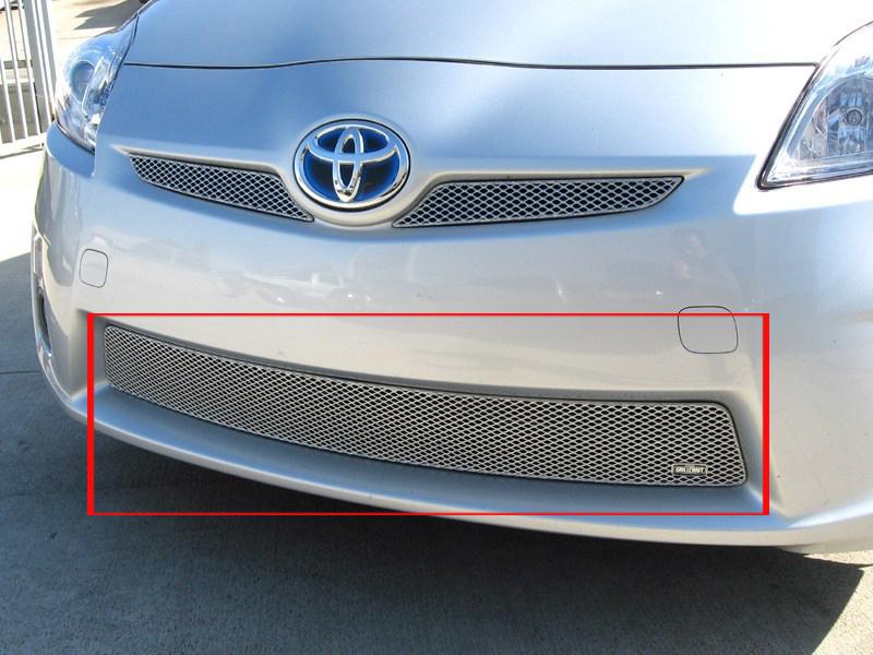 2010-2011 toyota prius grillcraft lower silver 1pc grille insert mx-series grill