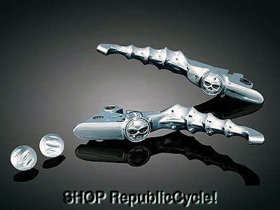 Harley sportster 04-13 kuryakyn chrome zombie lever set *new*