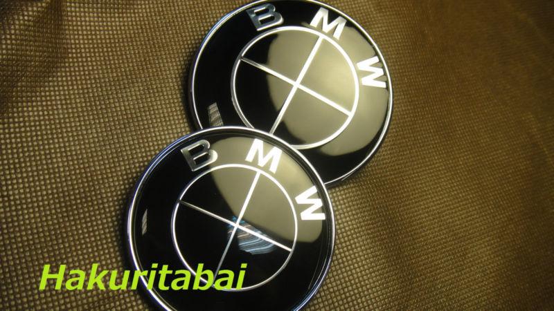 Bmw black black hood 82mm trunk 78mm emblem badge for e53 x5 suv 2000-2006