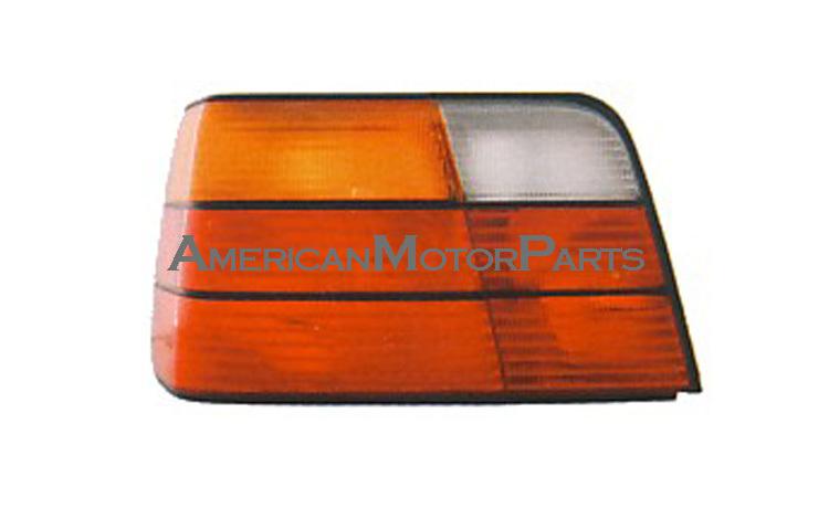 Driver side replacement red/amber tail light 6-pin socket 92-99 bmw 3-series 4dr