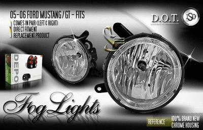 Depo pair euro style chrome angel eyes halo fog lights 05-06 ford mustang