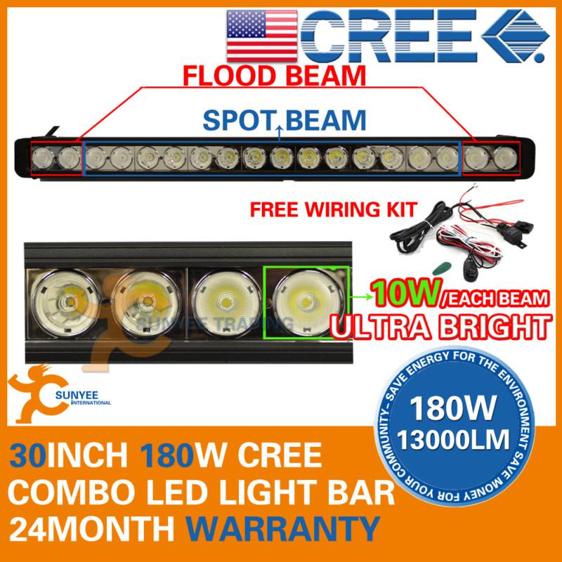 30inch 180w cree led work light bar spot flood truck offroad 4wd sekil 120w 126w