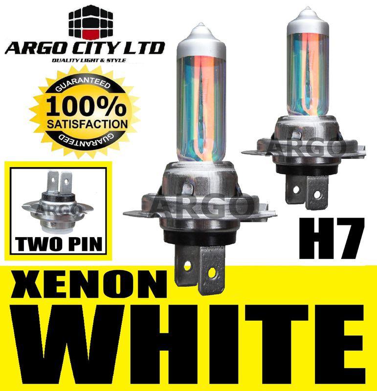 Universal 12v h7 mega white xenon headlight bulbs - 55w