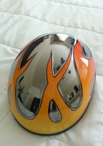 Hot motorcycle biker flames helmet size medium