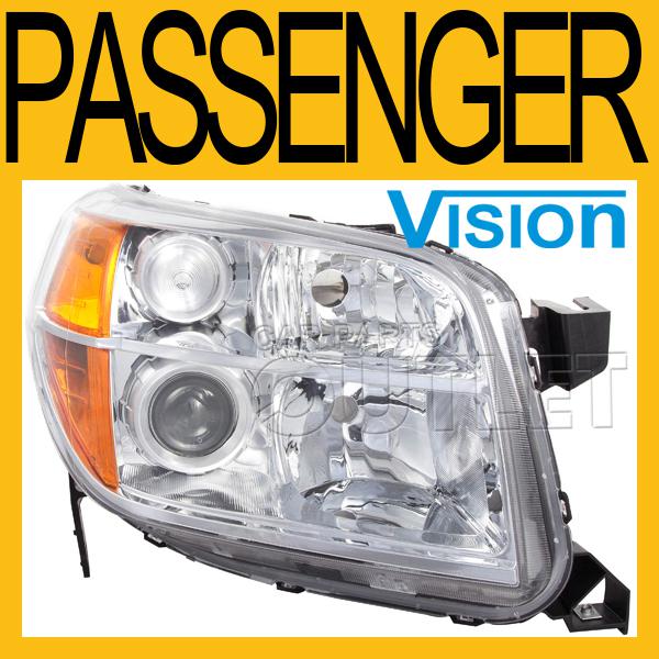 06-08 honda pilot right head lamp light len housing wo bulb passenger side lx se