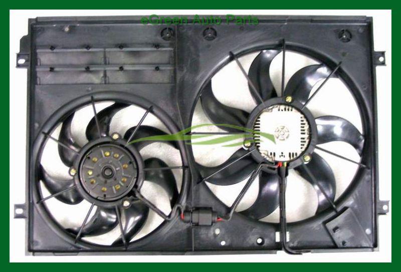 A3/tt/eos/gti/jetta/passat/cc/tiguan radiator & a/c fan assembly dual fan