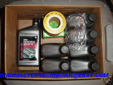 Bmw 5w30 motor oil & filter kit 7 quarts e90 e92 e83 e70 e60 325 328 335 135 528