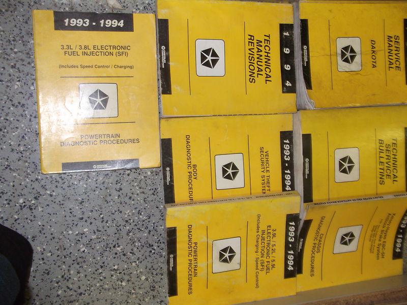 1994 dodge dakota truck service repair shop manual set factory