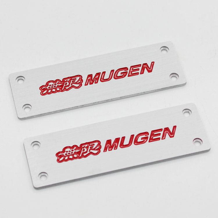 2pcs mugen floor mat badge carpet emblem fit for honda accord civic 