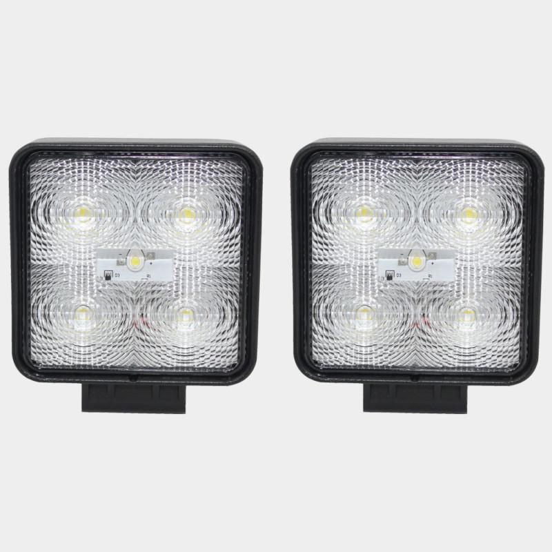 2pcs 15w square led flood beam work light offroad lamp 4wd suv jeep ute boat crv