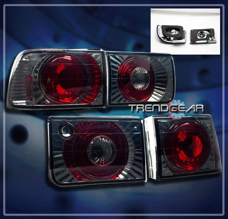 92-93 honda accord 4d 4dr jdm altezza brake tail lights smoke sm dx ex se sedan