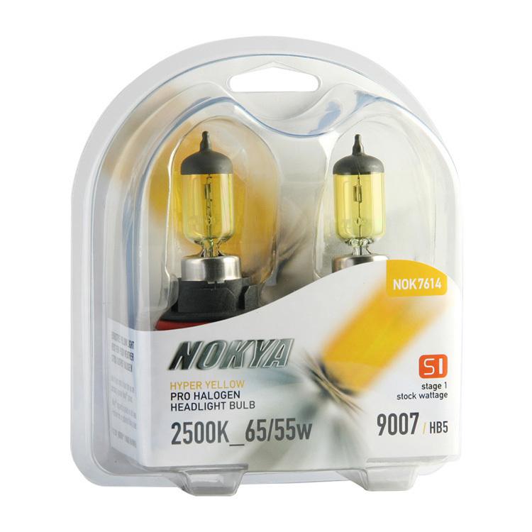 Nokya pro-halogen hyper yellow stage 1 9007 fog light replacement bulbs nok7614