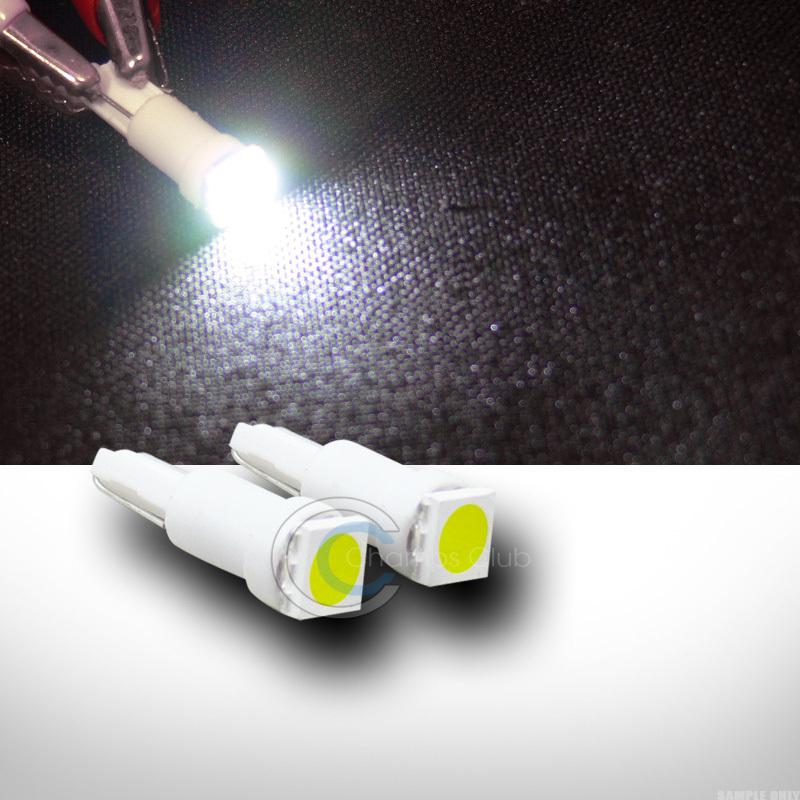 2x white t5 wedge 1x 5050 smd led dashboard light dash board lamp bulbs 12v pair