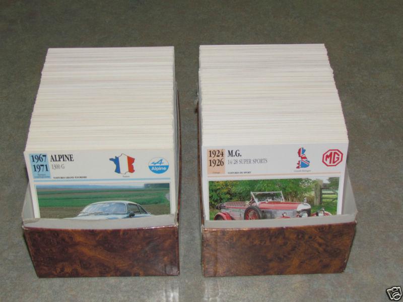 Atlas editions french classic cars card lot set 1400 cards all makes automobiles