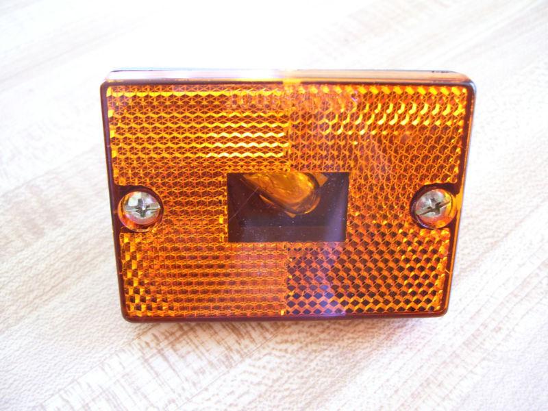 New trailer amber marker light - 2" x 2 3/4" - rear stud mount