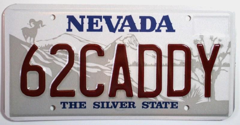 62 caddy metal novelty license plate for your 1962 cadillac