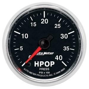 Autometer 2in. hpop press; 0-4k psi; fse; powerstroke