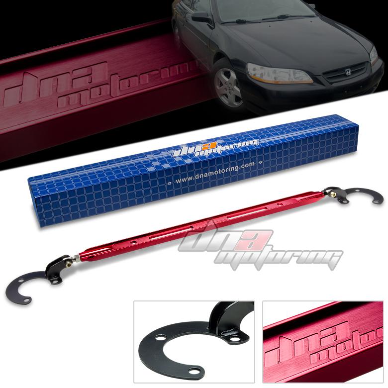 98-02 honda accord cg dna red 40mm aluminum front upper strut tower bar/brace