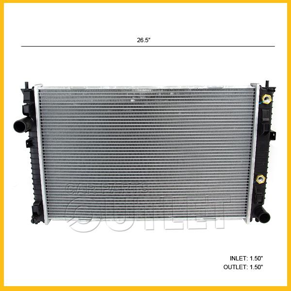 10 11 ford fusion/milan radiator 3.0 v6 auto trans aluminum core plastic tank at