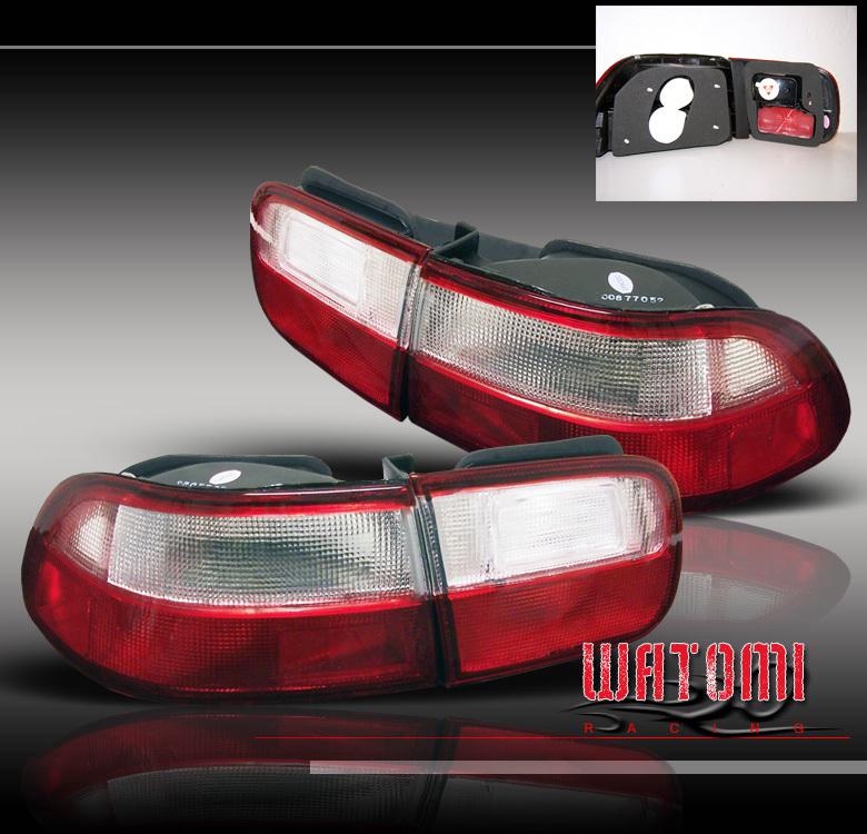 92 93 94 95 honda civic altezza rear tail lights light red/clear 2/4dr dx ex lx