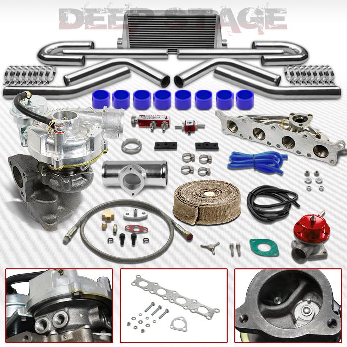 K03 9pc turbo kit w/intercooler+blow off valve+manifold 97-06 audi a4 1.8l i4