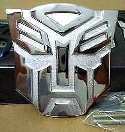 Car truck metal front grille badge ~ transformers autobot ~ chrome finished